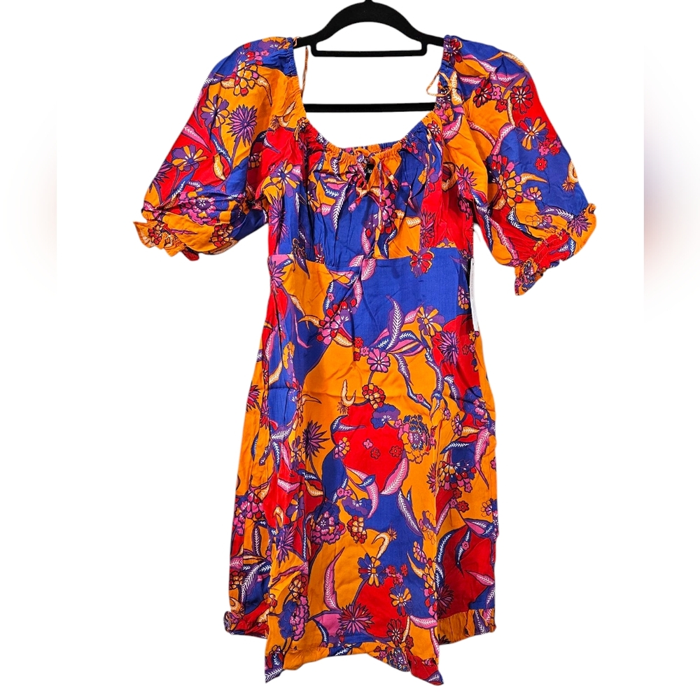 NWT ModCloth Taking a Tropical Twirl Babydoll Dress Size M
